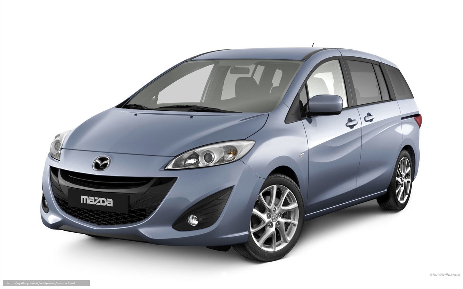 Blue Mazda5 minivan