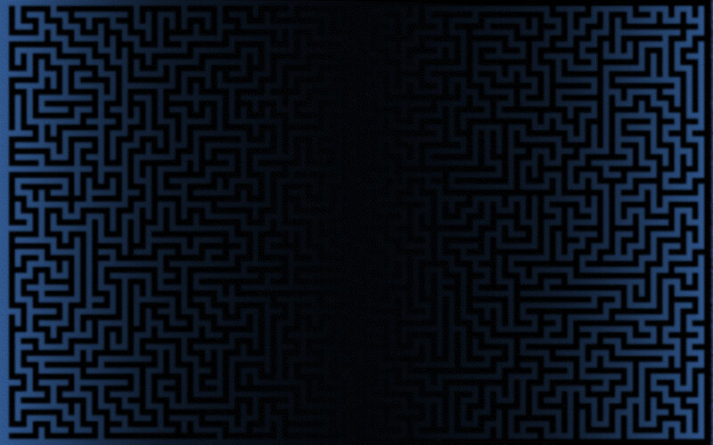blue maze pattern