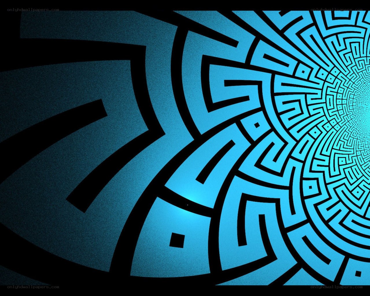 blue maze spiral pattern