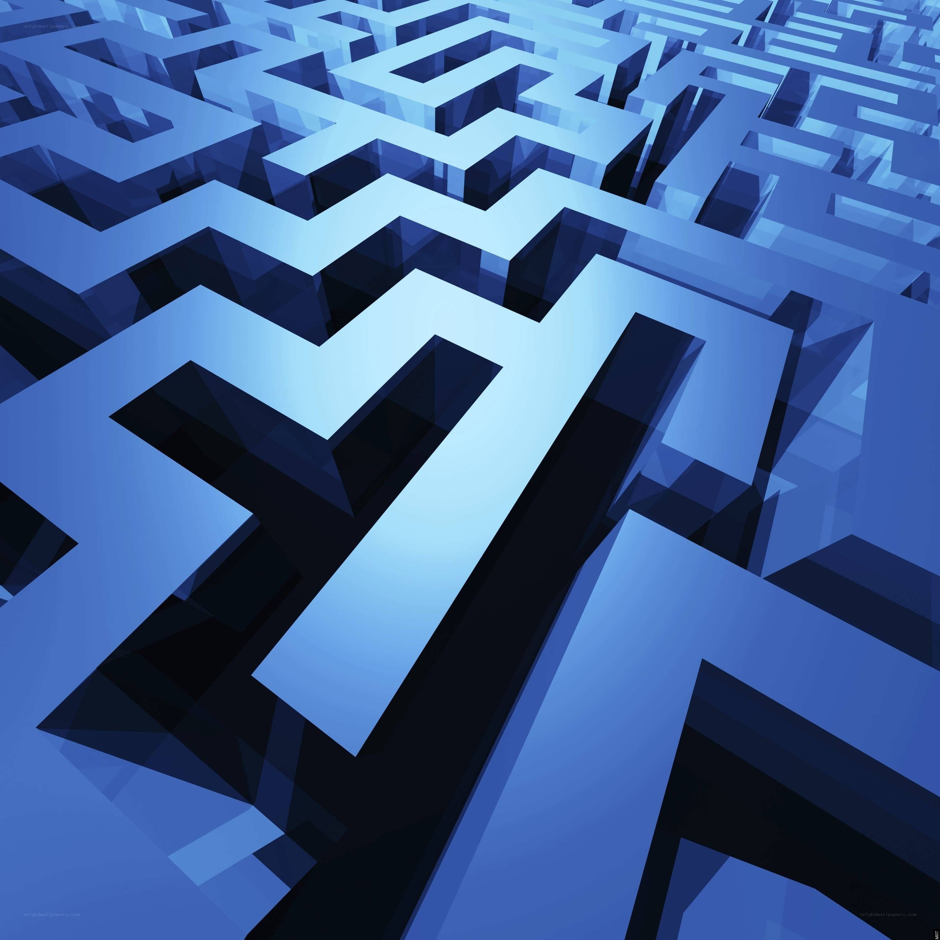 blue maze structure