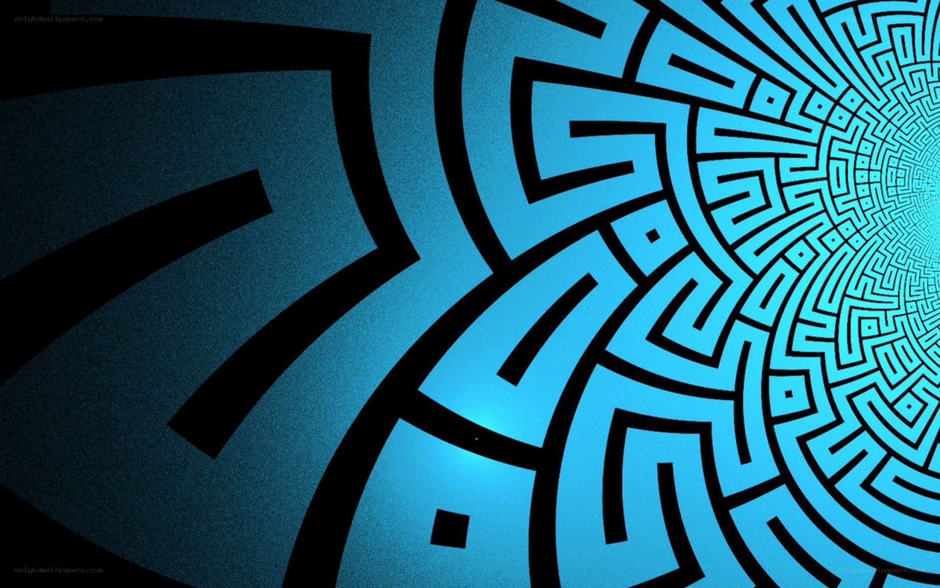 blue maze tunnel pattern