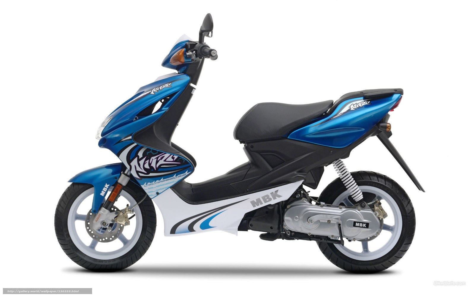 Blue MBK scooter