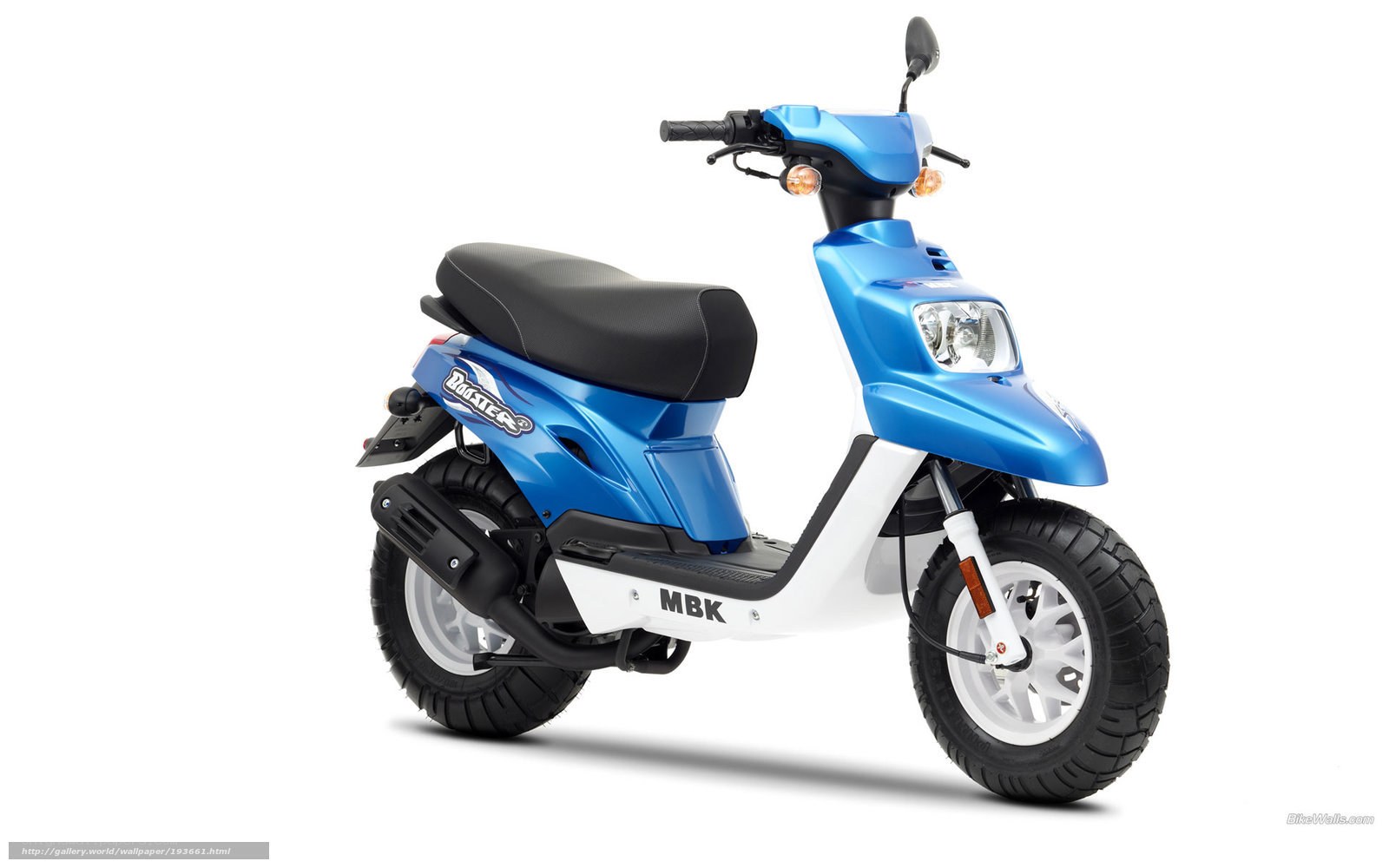 Blue MBK scooter