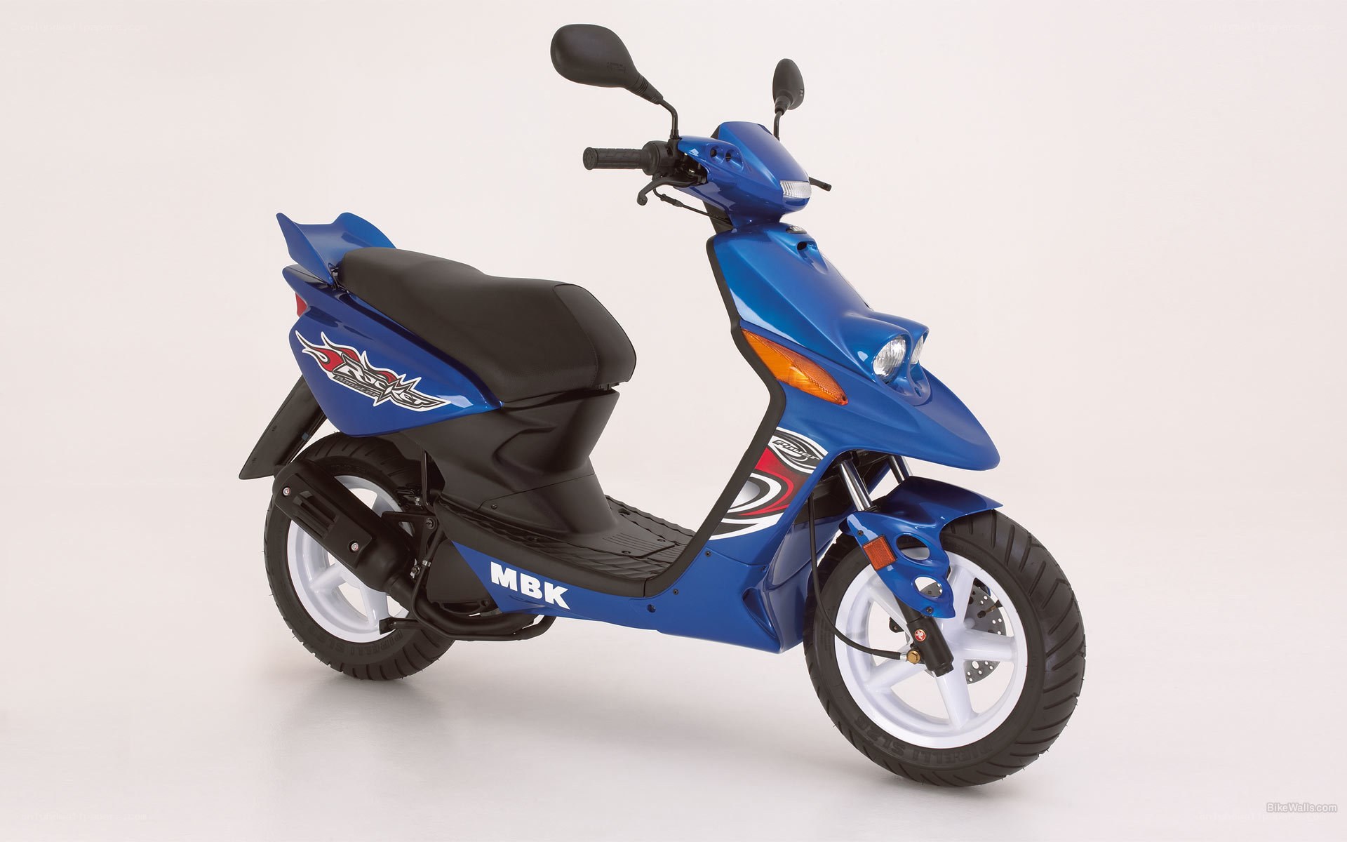 Blue MBK scooter