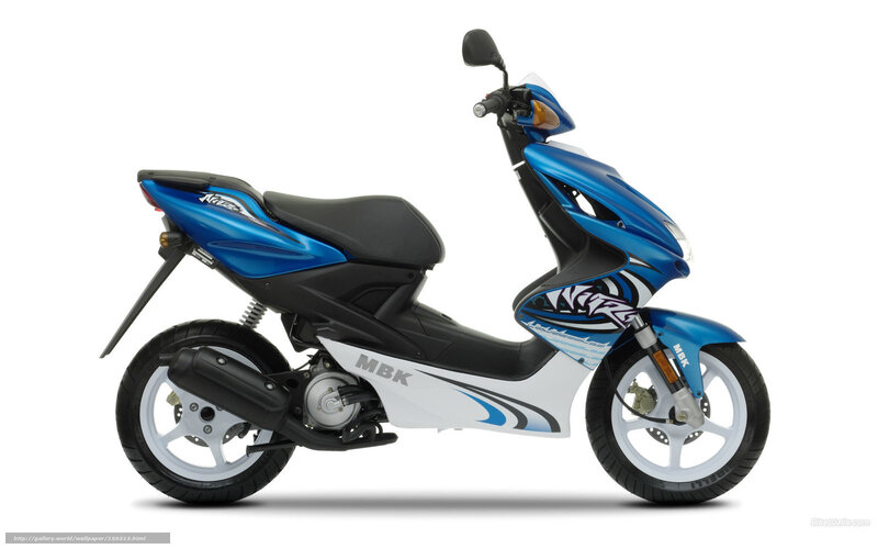 Blue MBK scooter