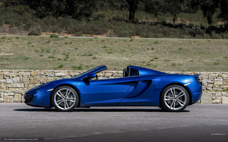 blue mclaren convertible sports car