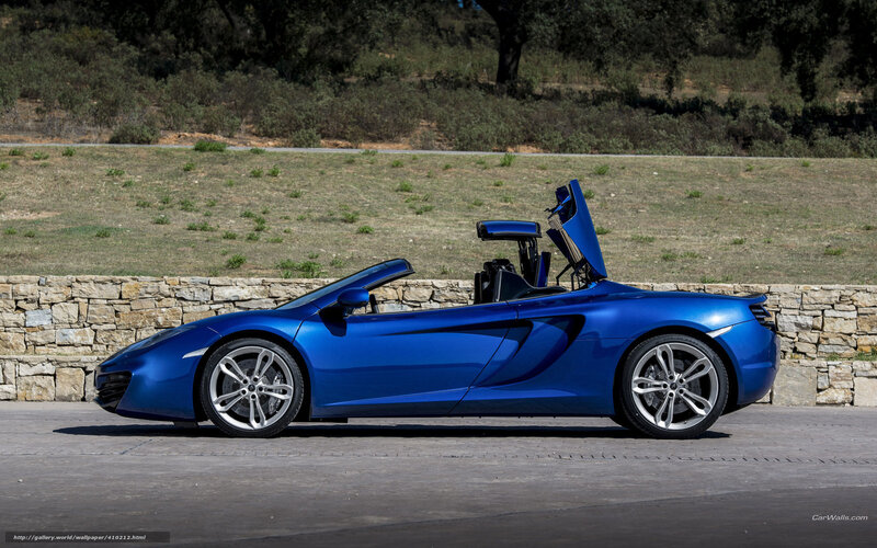 Blue McLaren convertible sports car