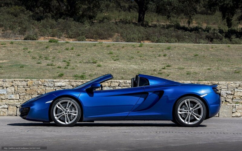 Blue McLaren convertible sports car