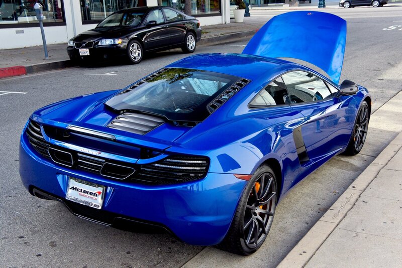 Blue McLaren sports car