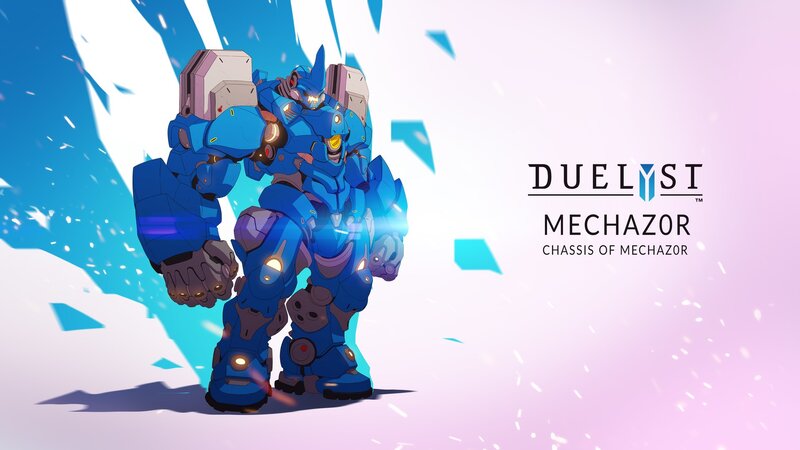 Blue Mecha Robot — Dramatic, Digital Art