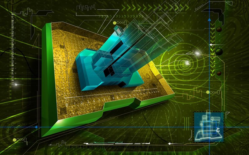 Blue Mechanical Device — Green