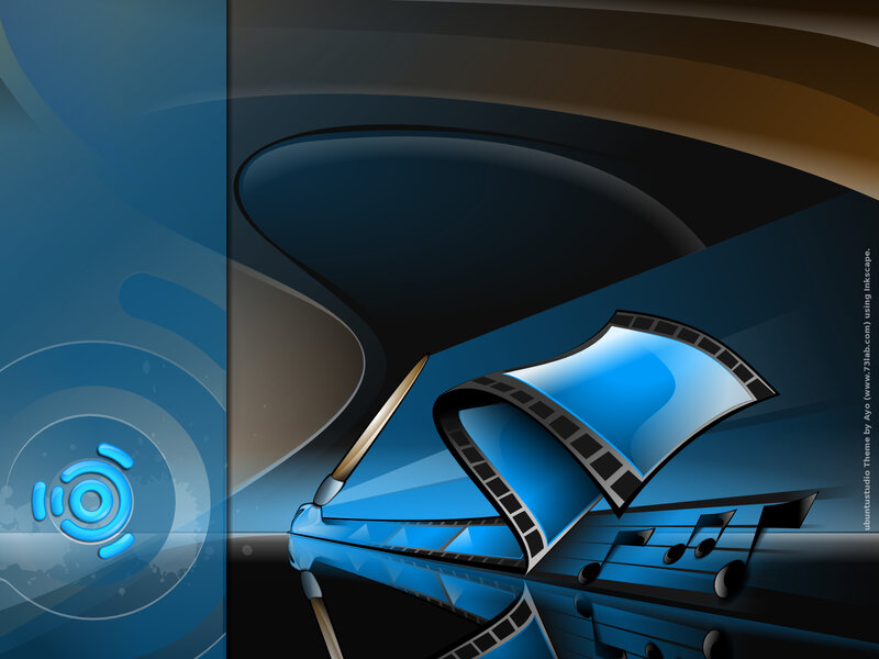 blue media theme wallpaper