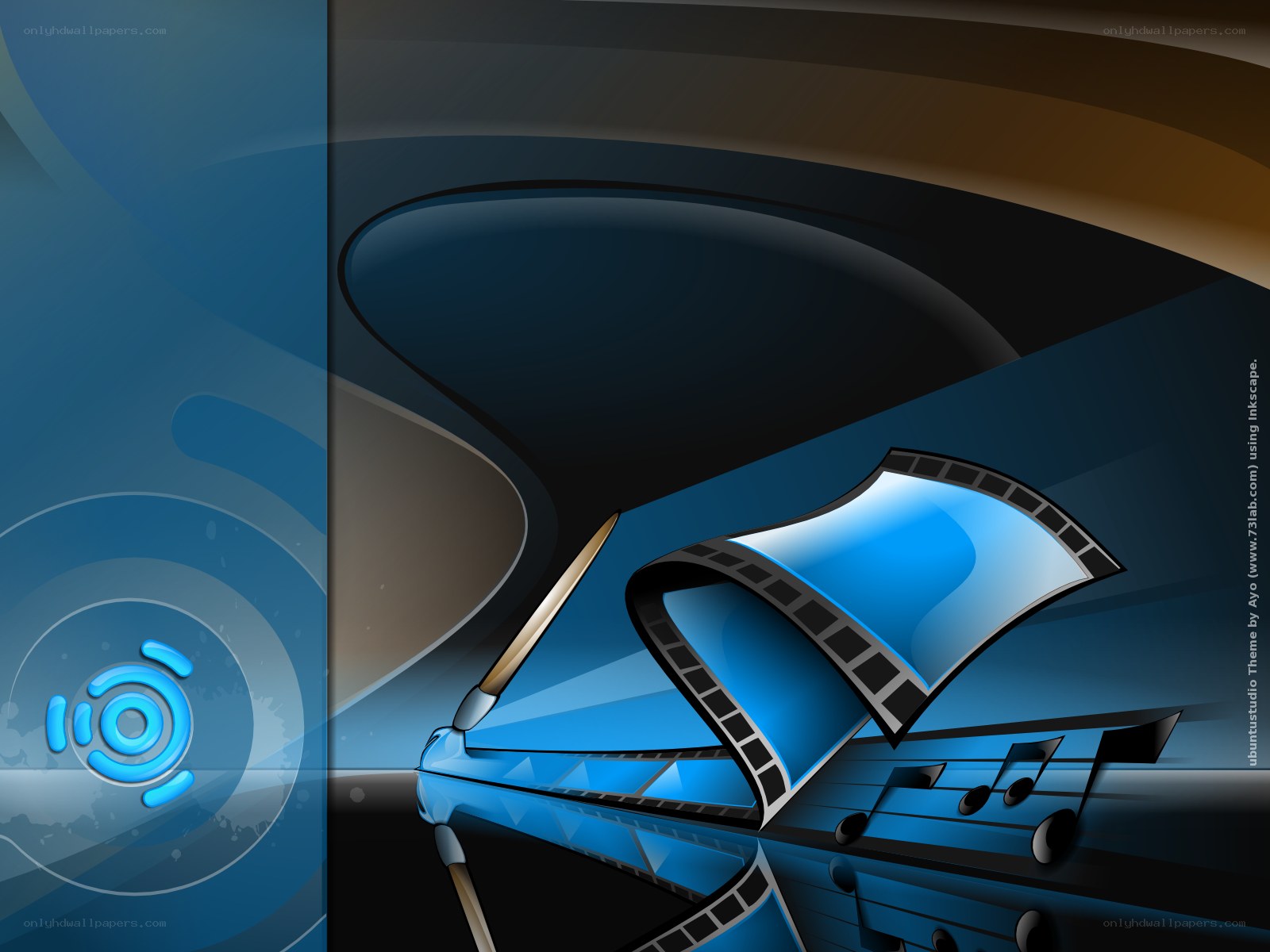 blue media theme wallpaper