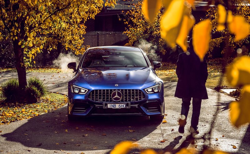Blue Mercedes-amg Car