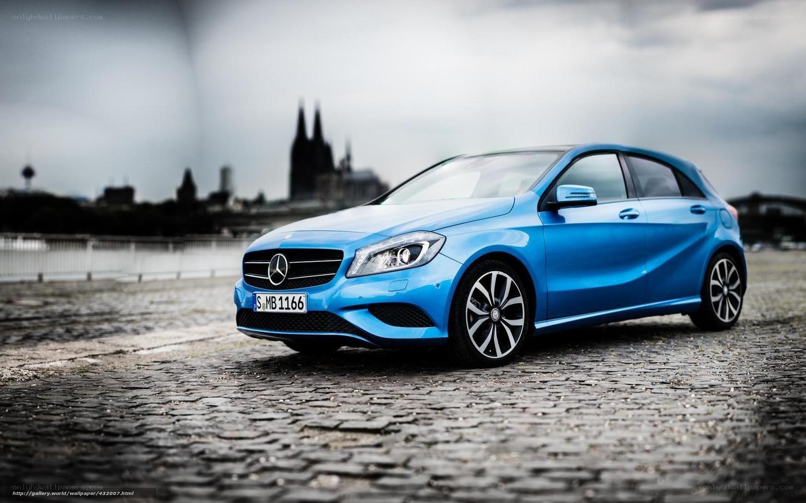 Blue Mercedes-Benz A-Class