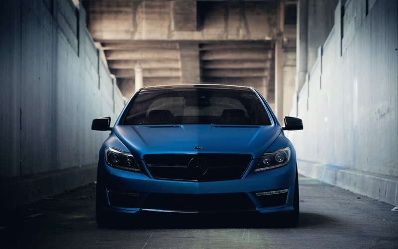 Blue Mercedes-benz Car — Dramatic
