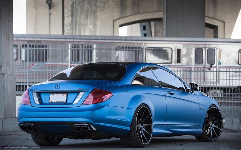 blue mercedes-benz cl63 amg