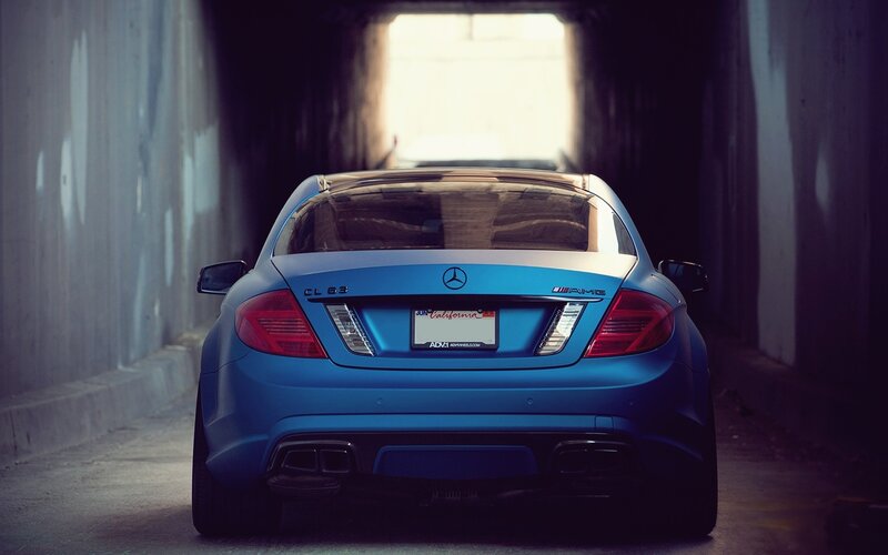Blue Mercedes-Benz CL63