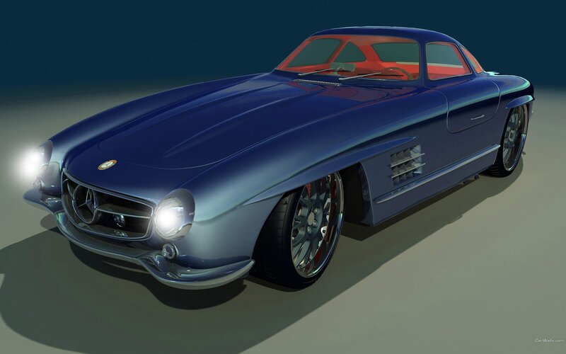 blue mercedes-benz classic car