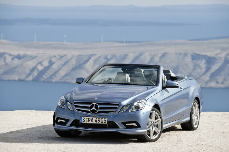 Blue Mercedes-Benz convertible