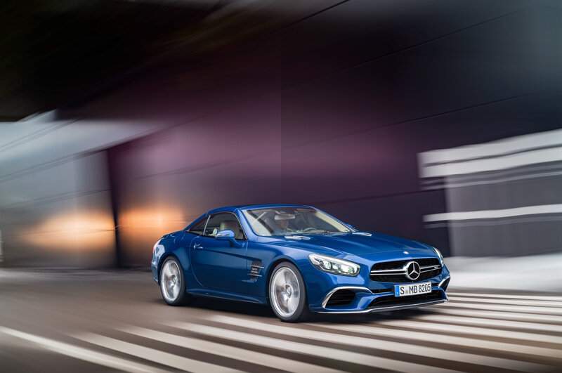 Blue Mercedes-benz Convertible — Dynamic