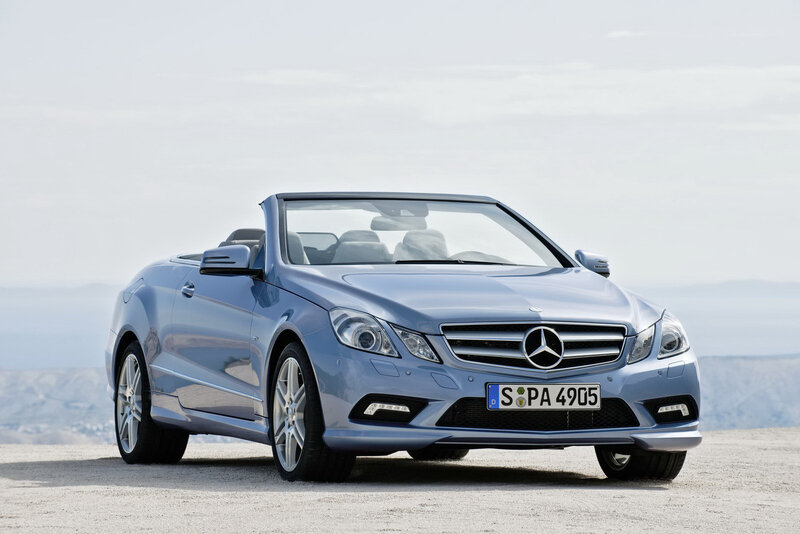 Blue Mercedes-benz Convertible — Silver