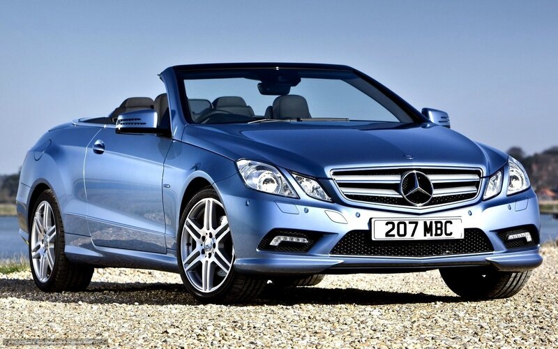 Blue Mercedes-Benz convertible