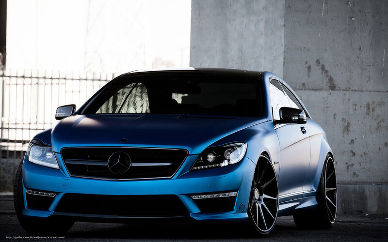 Blue Mercedes-Benz Coupe — Dramatic, Photograph, Car