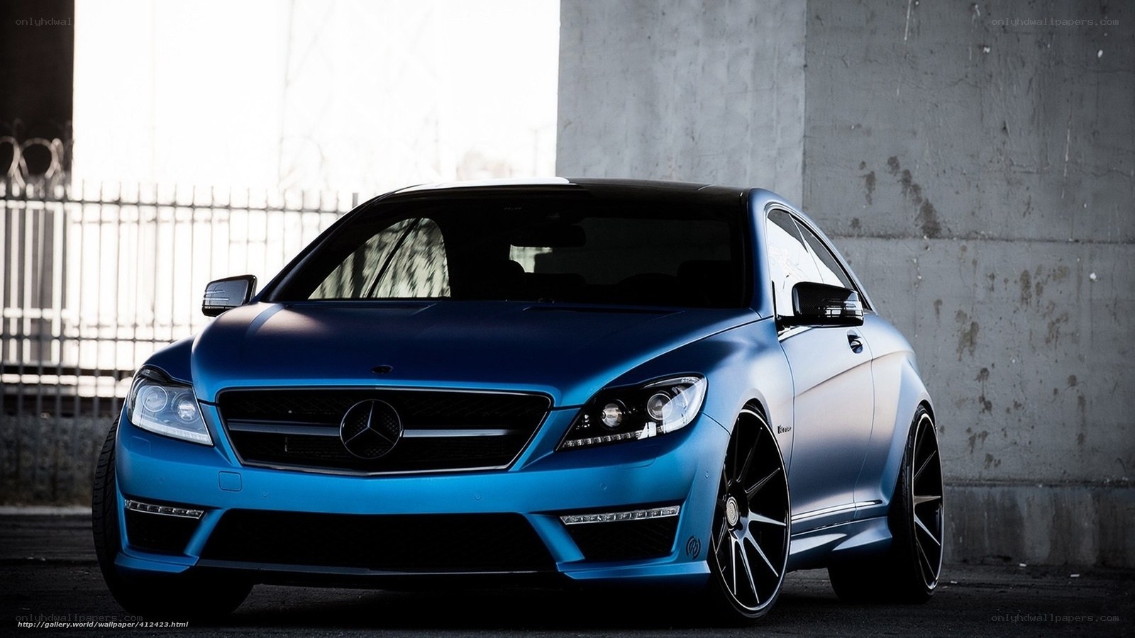 blue mercedes-benz coupe