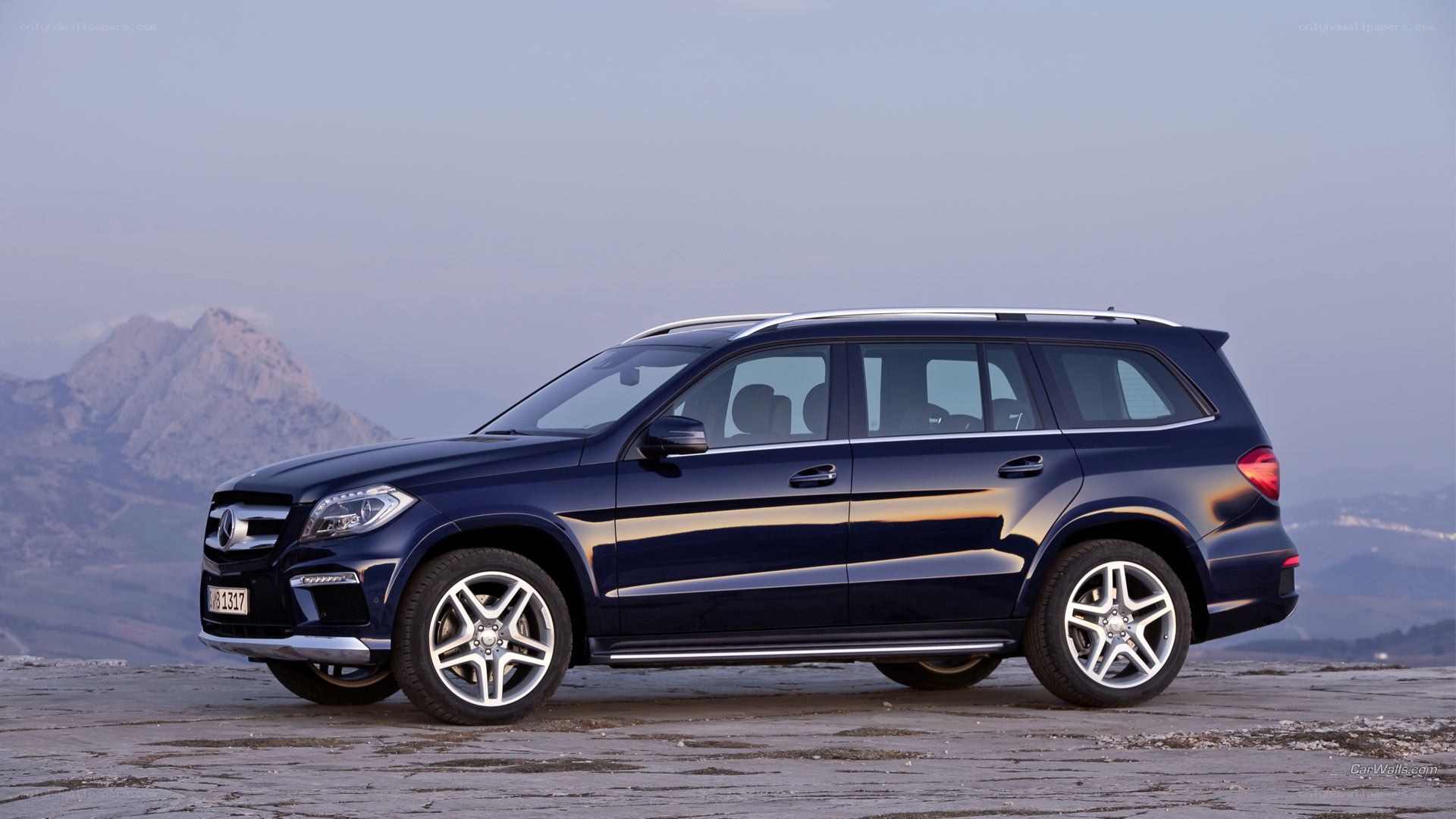 Blue Mercedes-Benz GL-Class SUV