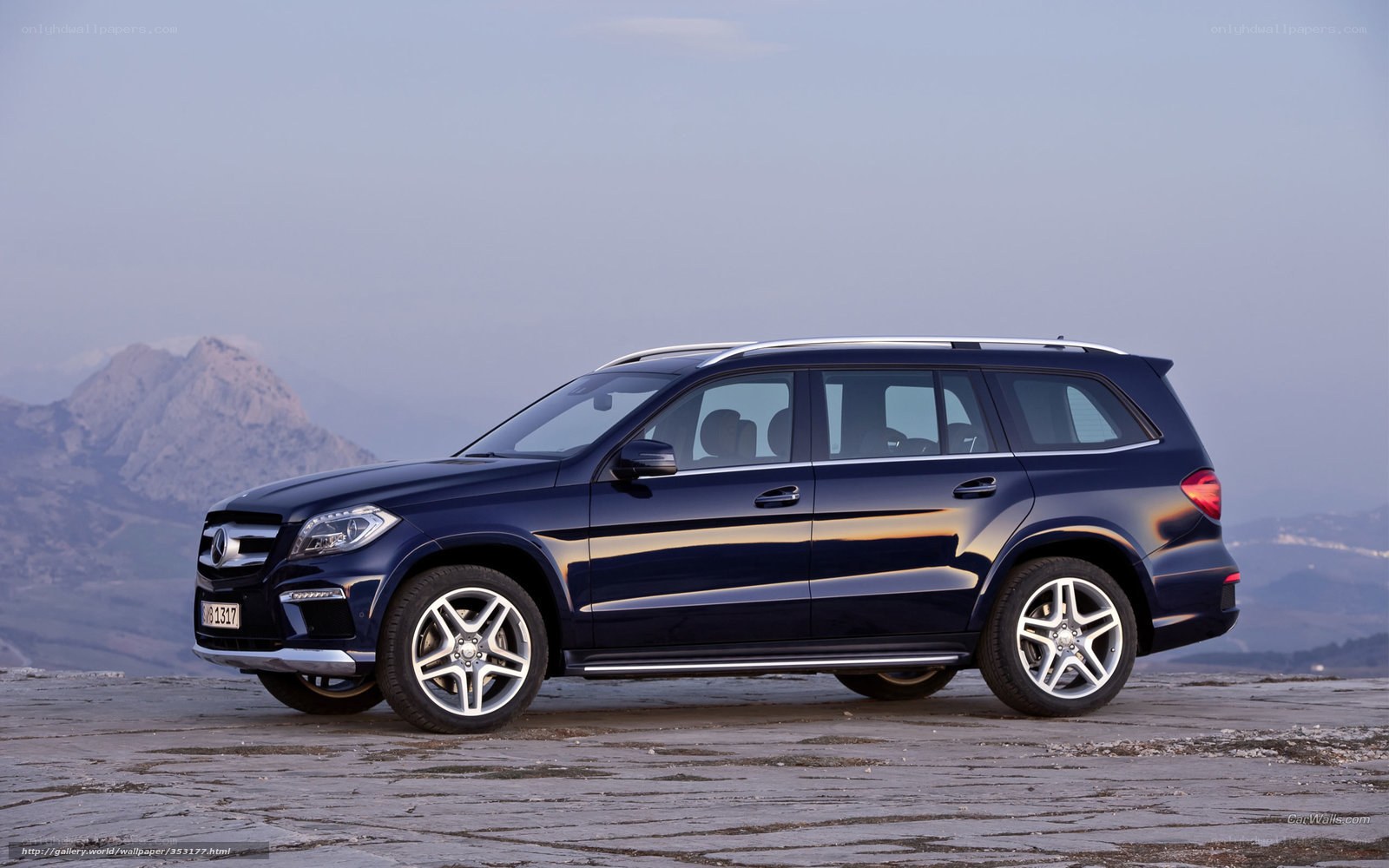 Blue Mercedes-Benz GL-Class SUV