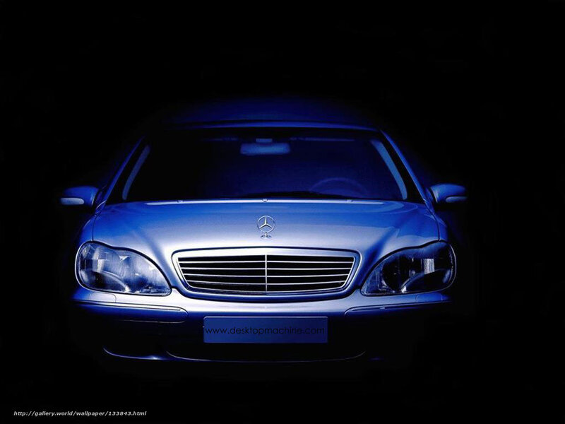 Blue Mercedes-Benz in darkness