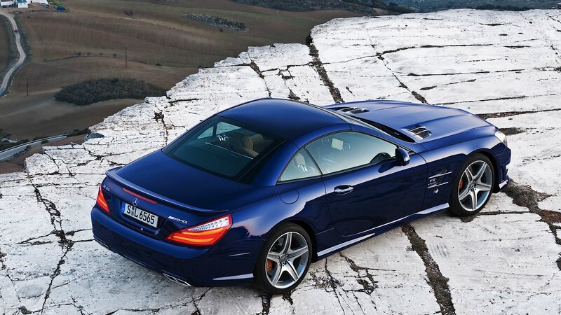 Blue Mercedes-Benz SL65 AMG