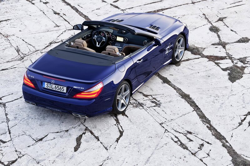 Blue Mercedes-Benz SL65 AMG