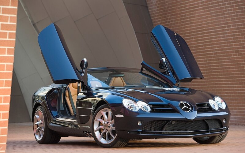 Blue Mercedes-benz Slr — Black