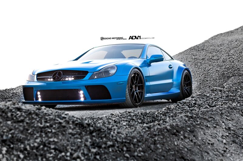 Blue Mercedes-benz Slr — Dramatic