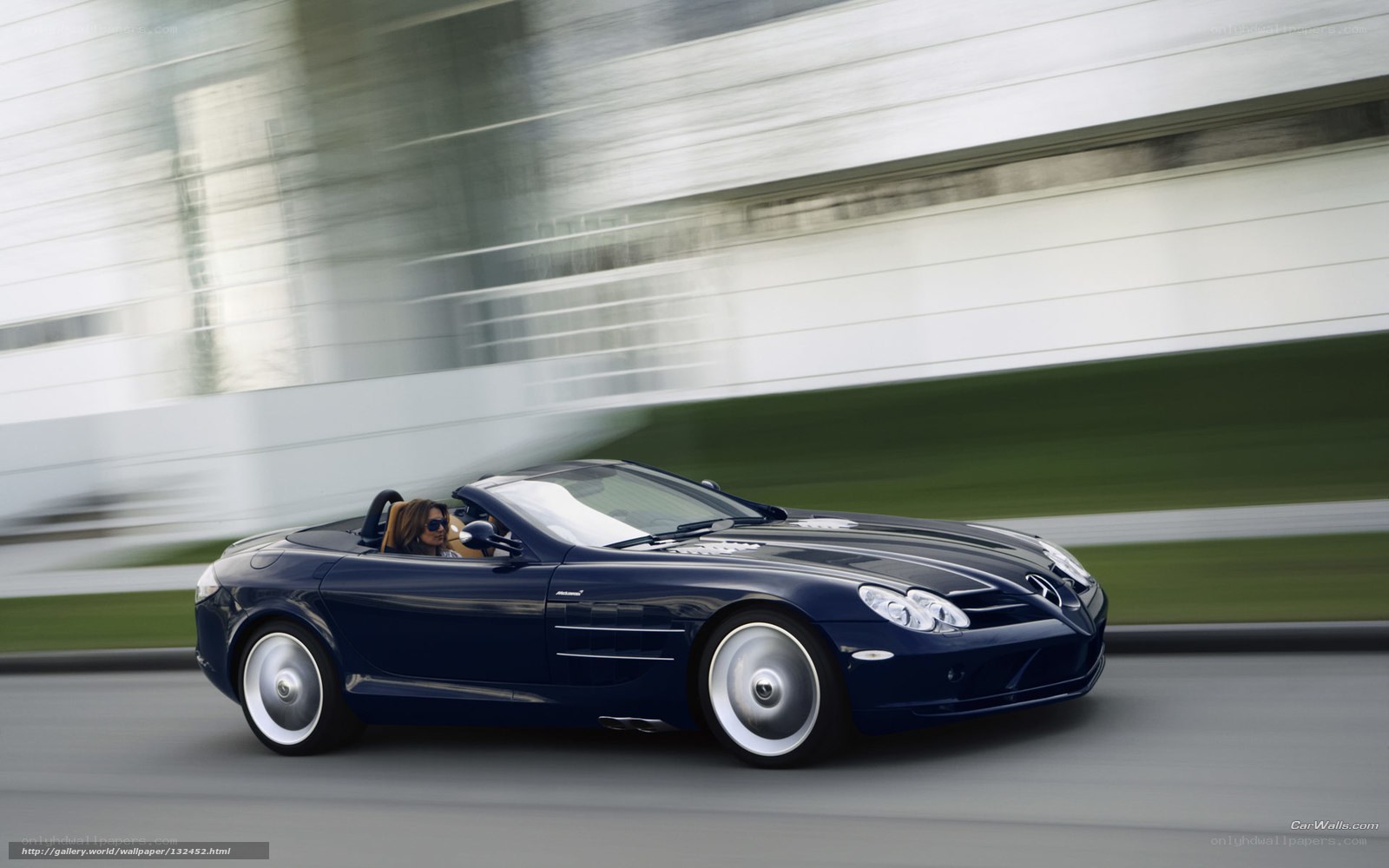 blue mercedes-benz slr roadster
