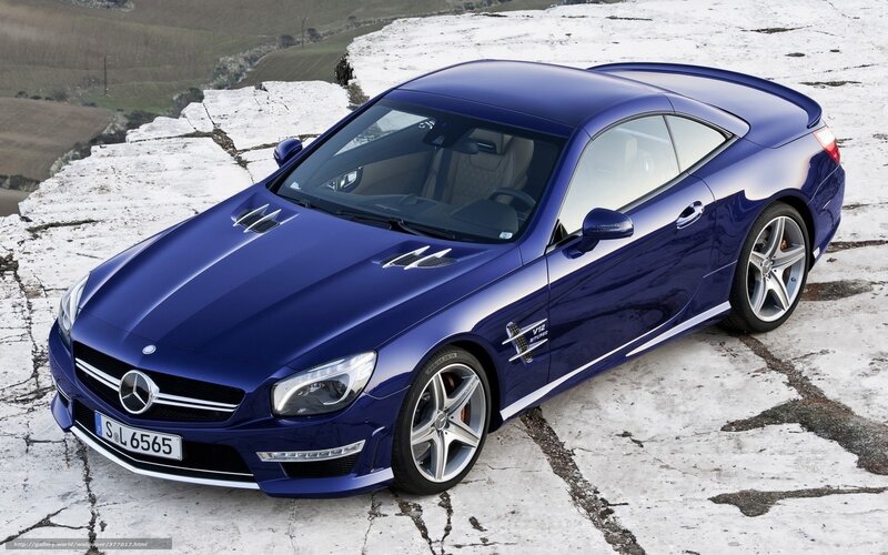 Blue Mercedes-benz Sls Amg — Dramatic, Photograph