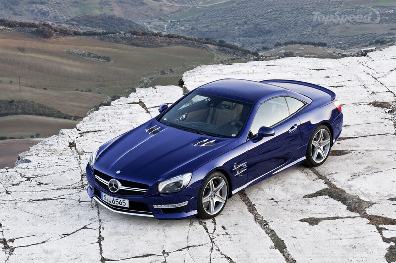 Blue Mercedes-benz Sls Amg — Dramatic