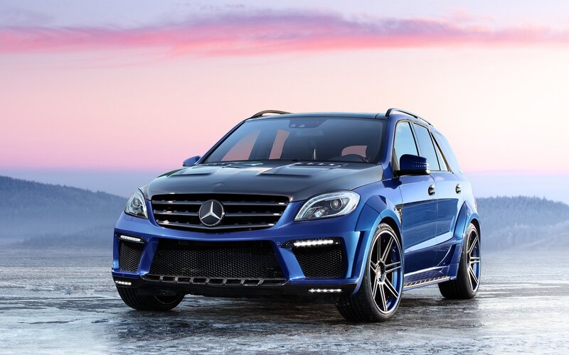 Blue Mercedes-benz Suv — Dramatic