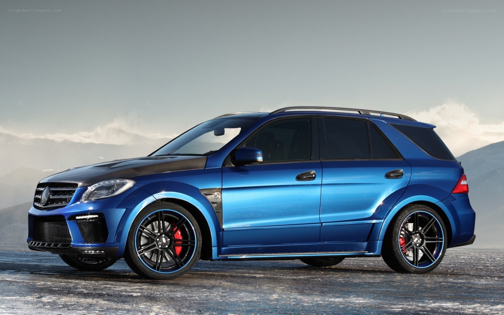 blue mercedes-benz suv