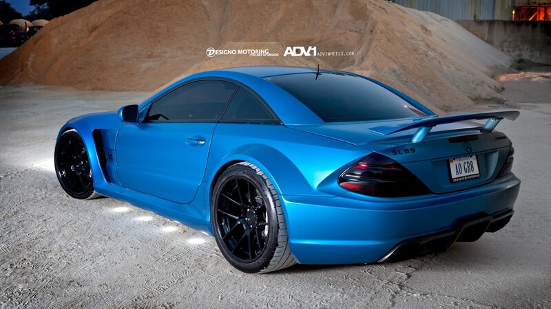 blue mercedes sl65 amg