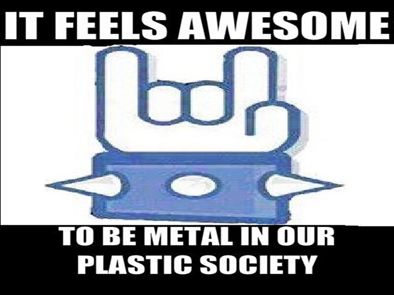 Blue Metal Hand Symbol