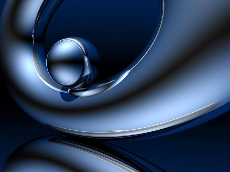 Blue Metallic Sphere