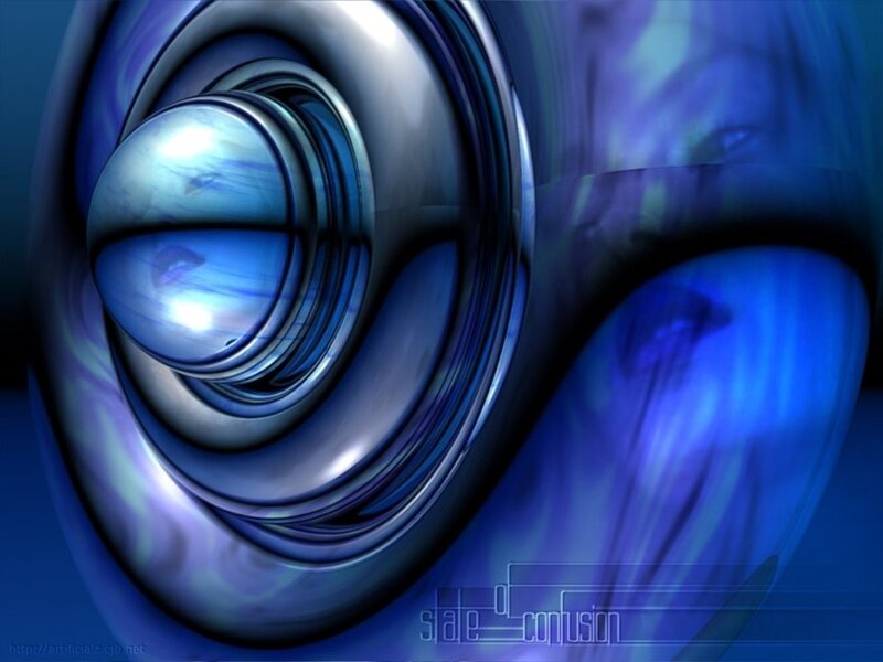 Blue Metallic Swirls — Mysterious
