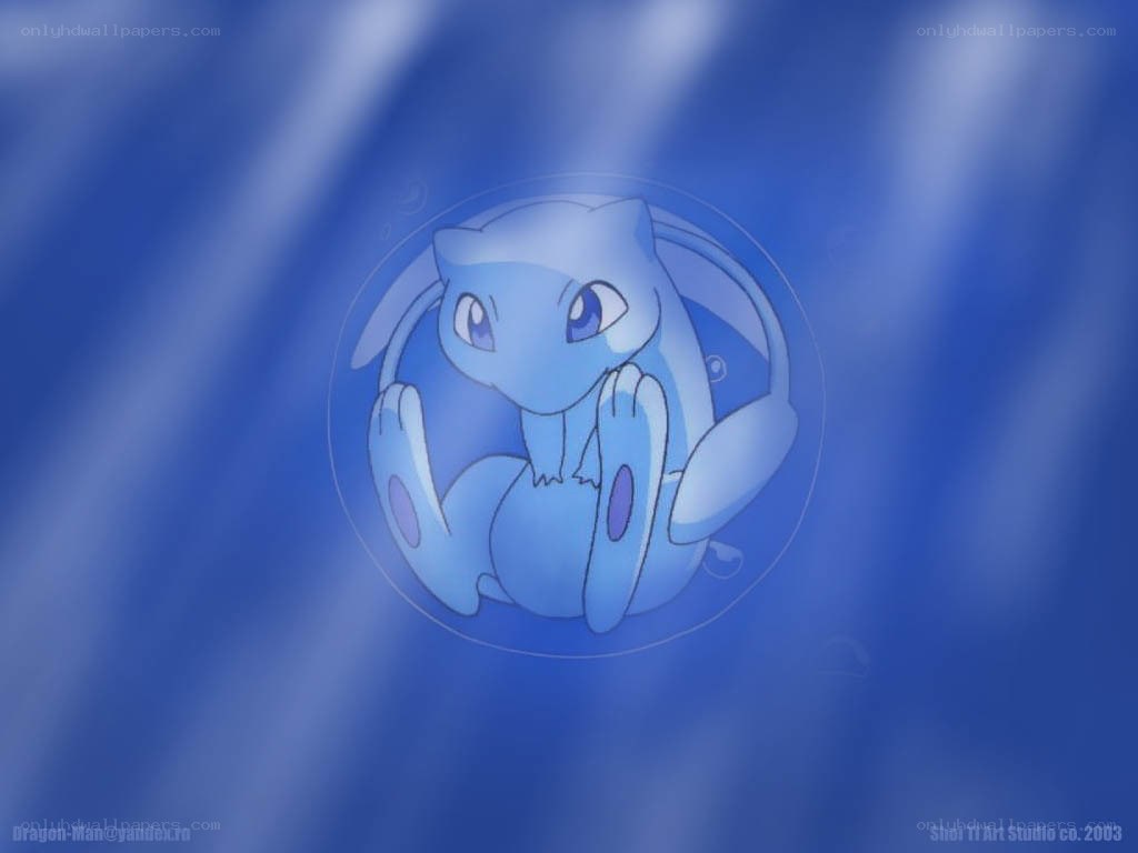 Blue Mew in a bubble
