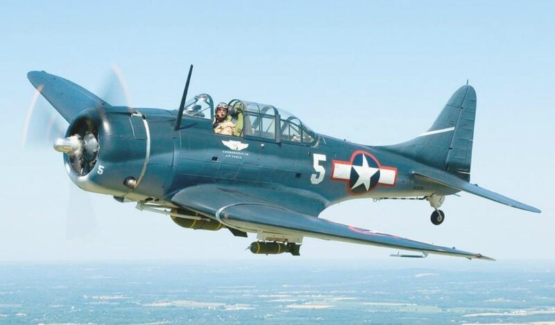 Blue Military Airplane — Calm, Afternoon