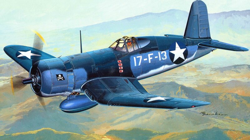 Blue Military Airplane — Dramatic