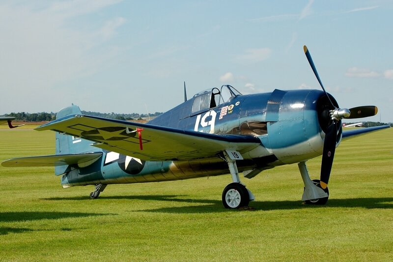 Blue Military Airplane — Green