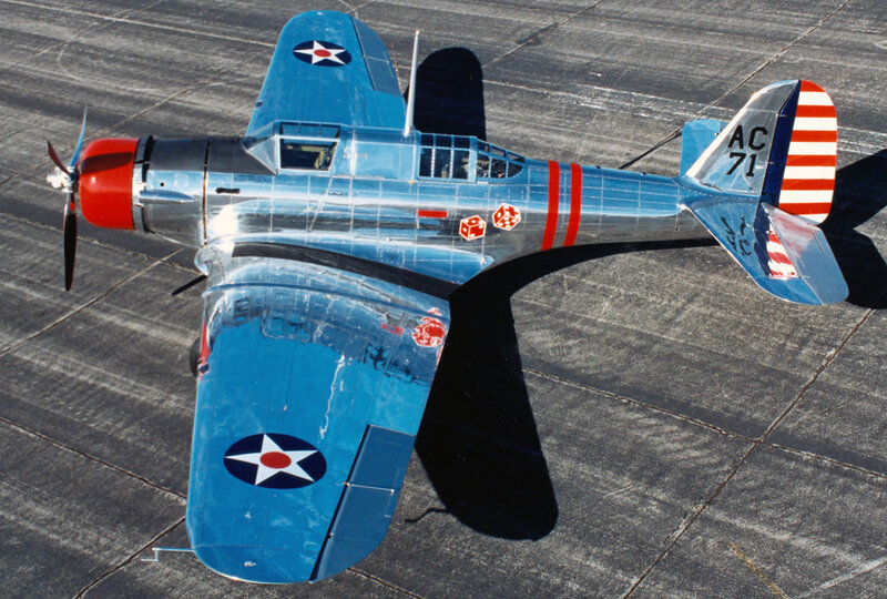 Blue Military Airplane